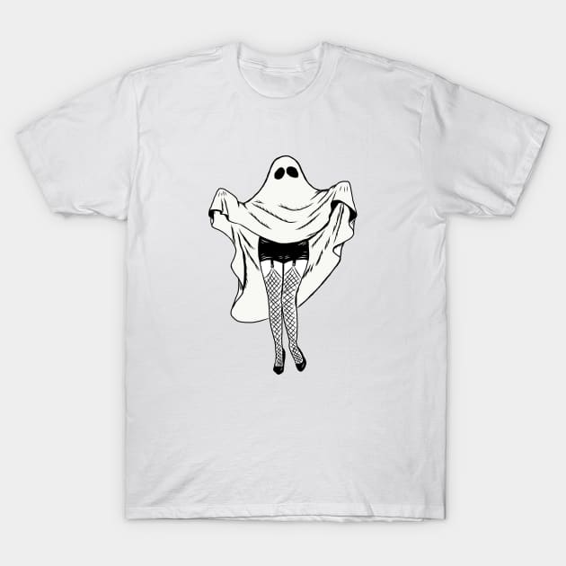 GHOSTY WITH THE MOSTY T-Shirt by TriciaRobinsonIllustration